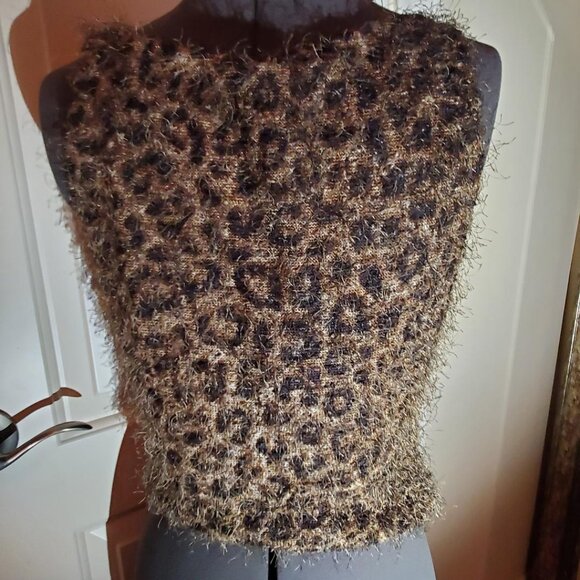 Animal Print Faux Fur Shell - Picture 3 of 4